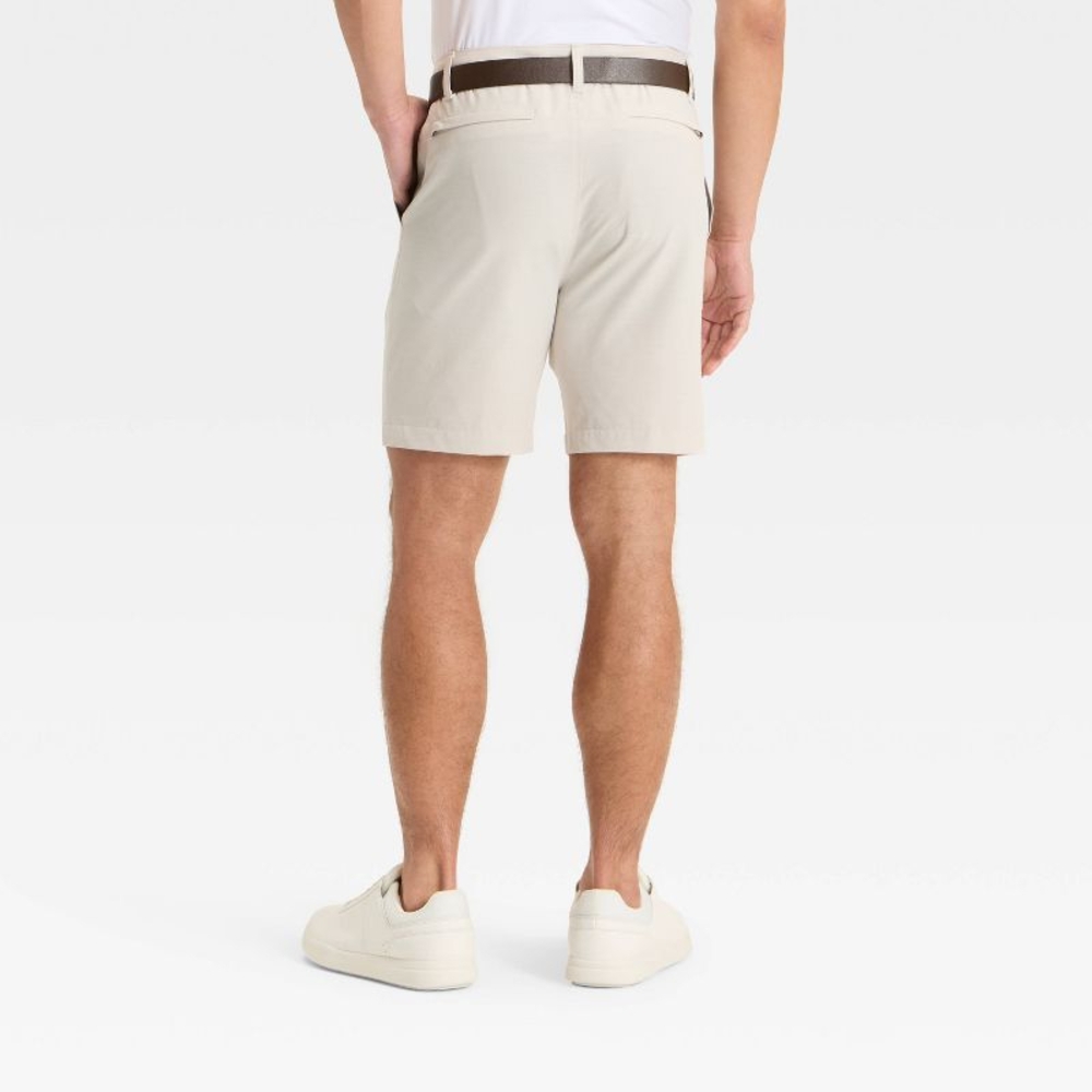 All in Motion Men's Tan Flat Front Shorts - Picture 2 of 2